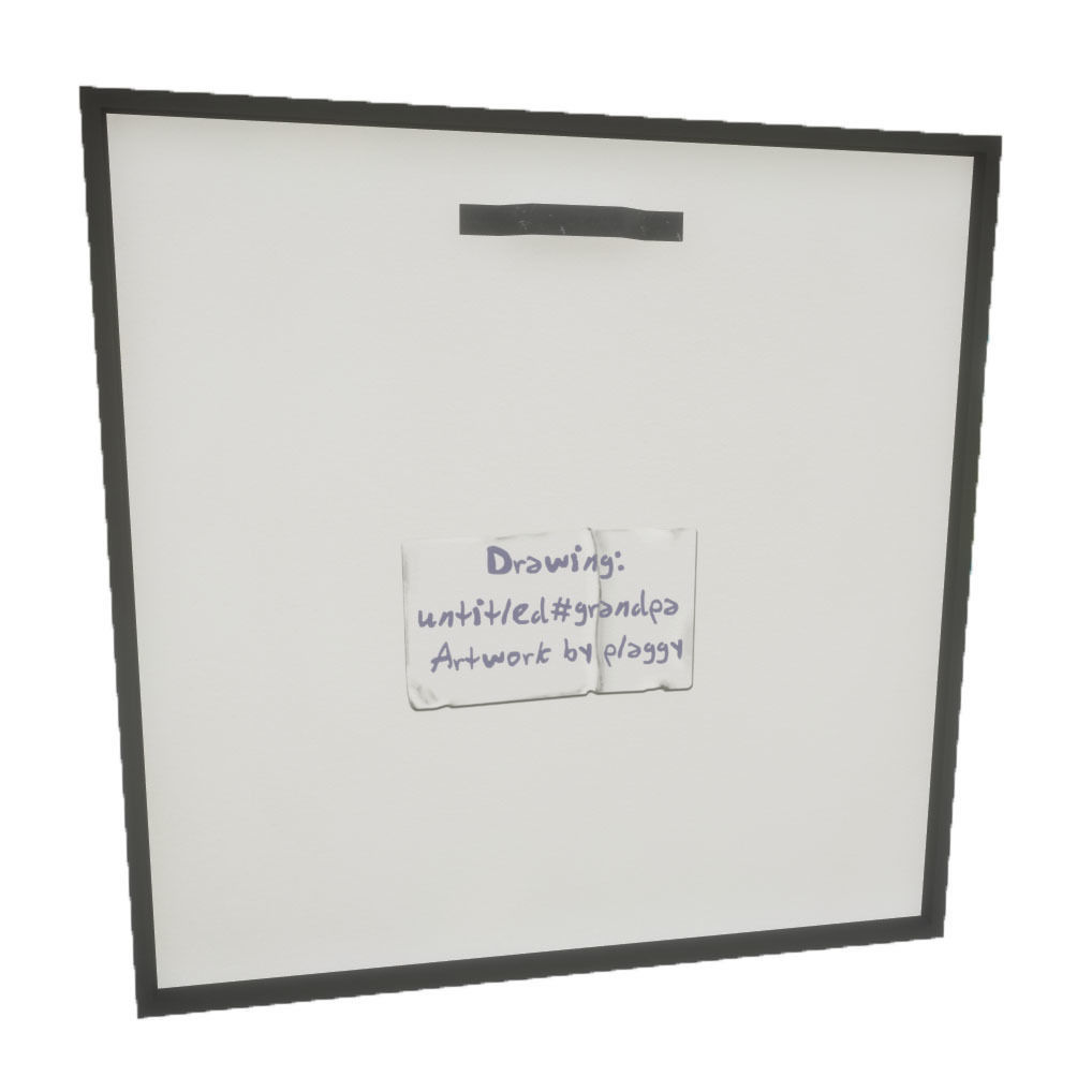 Picture Frame - Grandpa Low-poly 3D model_2