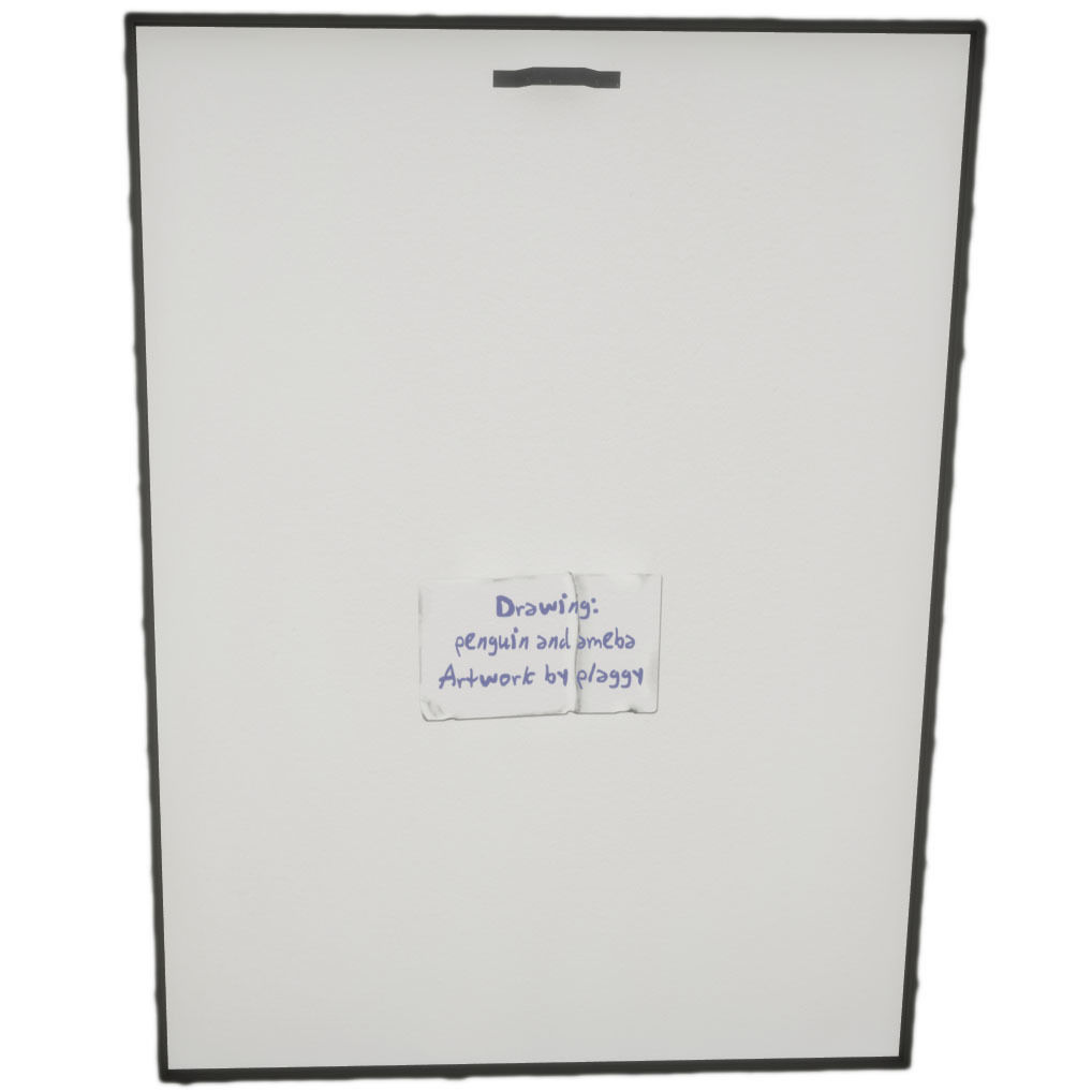 Picture Frame - Penguin and Amo Low-poly 3D model_2