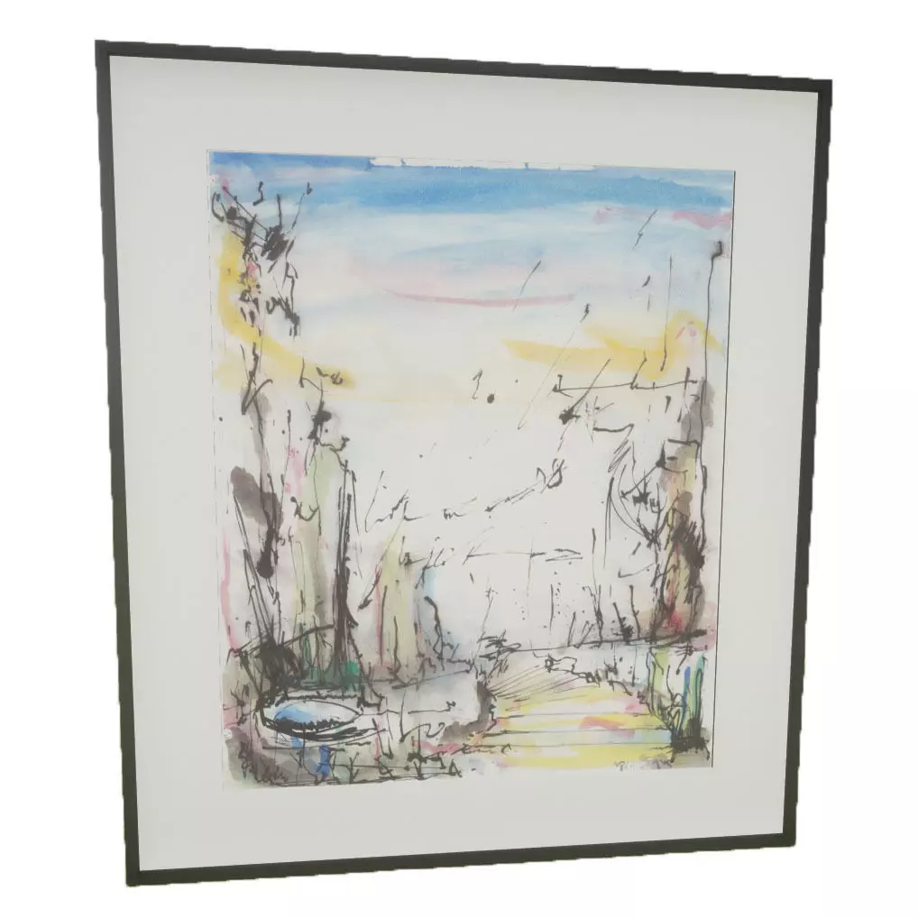 Picture Frame - Kurt Cobain Low-poly 3D model_0