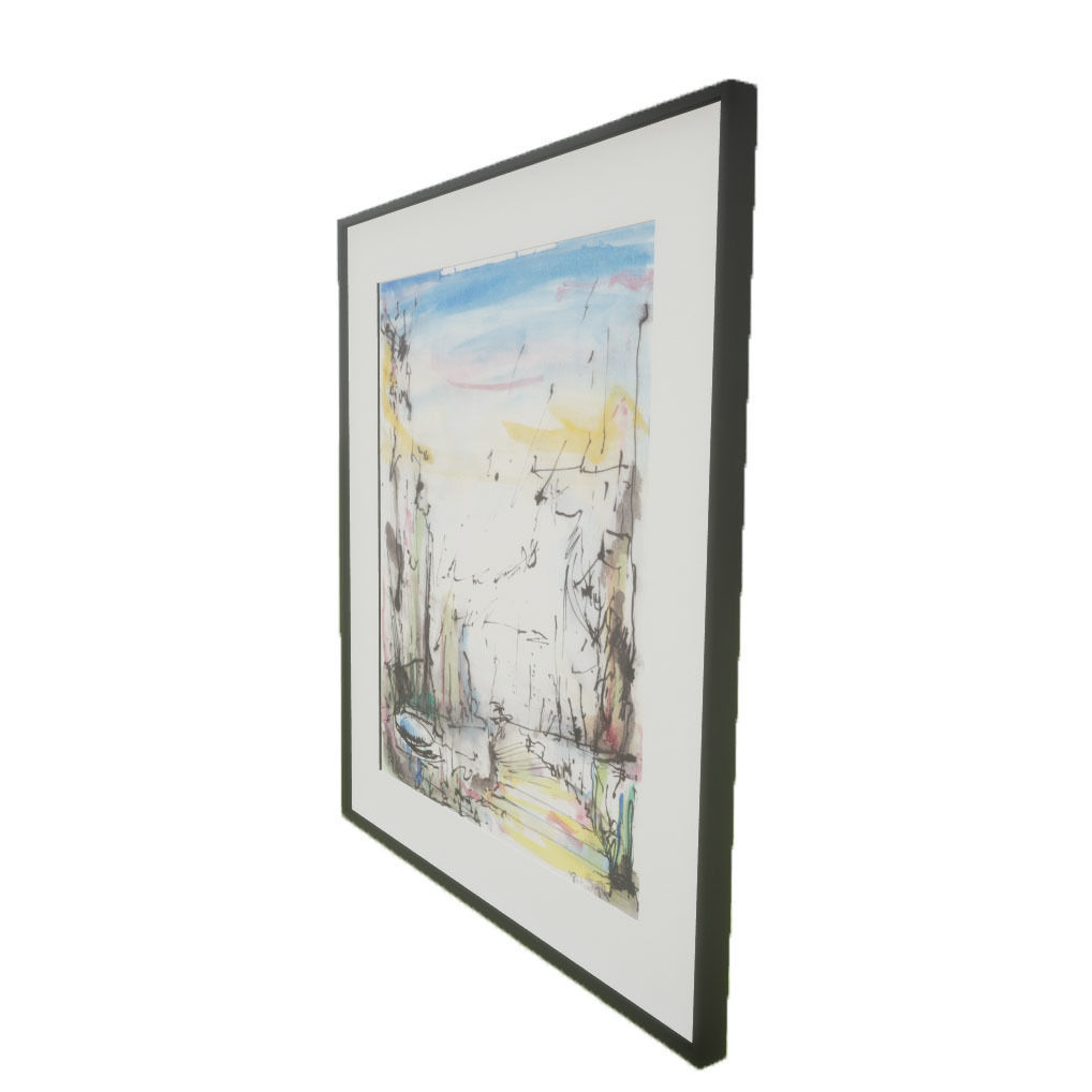 Picture Frame - Kurt Cobain Low-poly 3D model_1