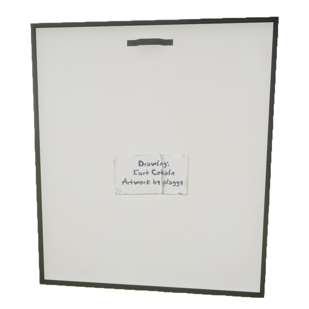 Picture Frame - Kurt Cobain Low-poly 3D model_2