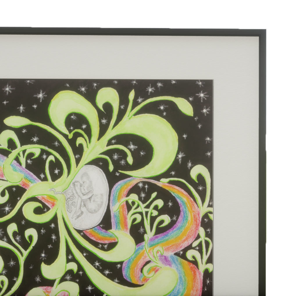 Picture Frame - Love and Live Low-poly 3D model_3