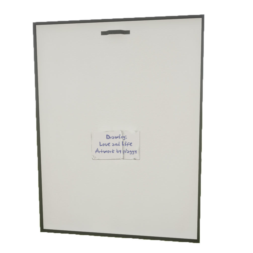 Picture Frame - Love and Live Low-poly 3D model_2