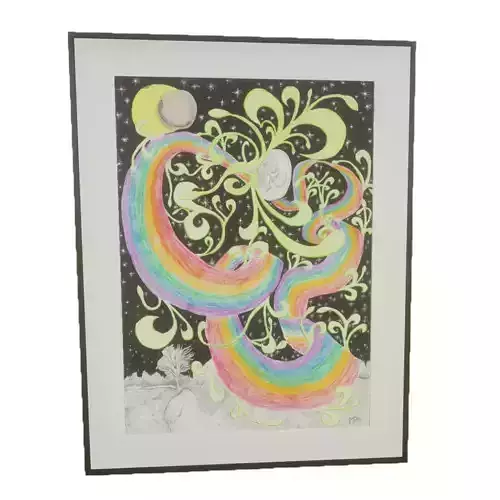 Picture Frame - Love and Live Low-poly 3D model
