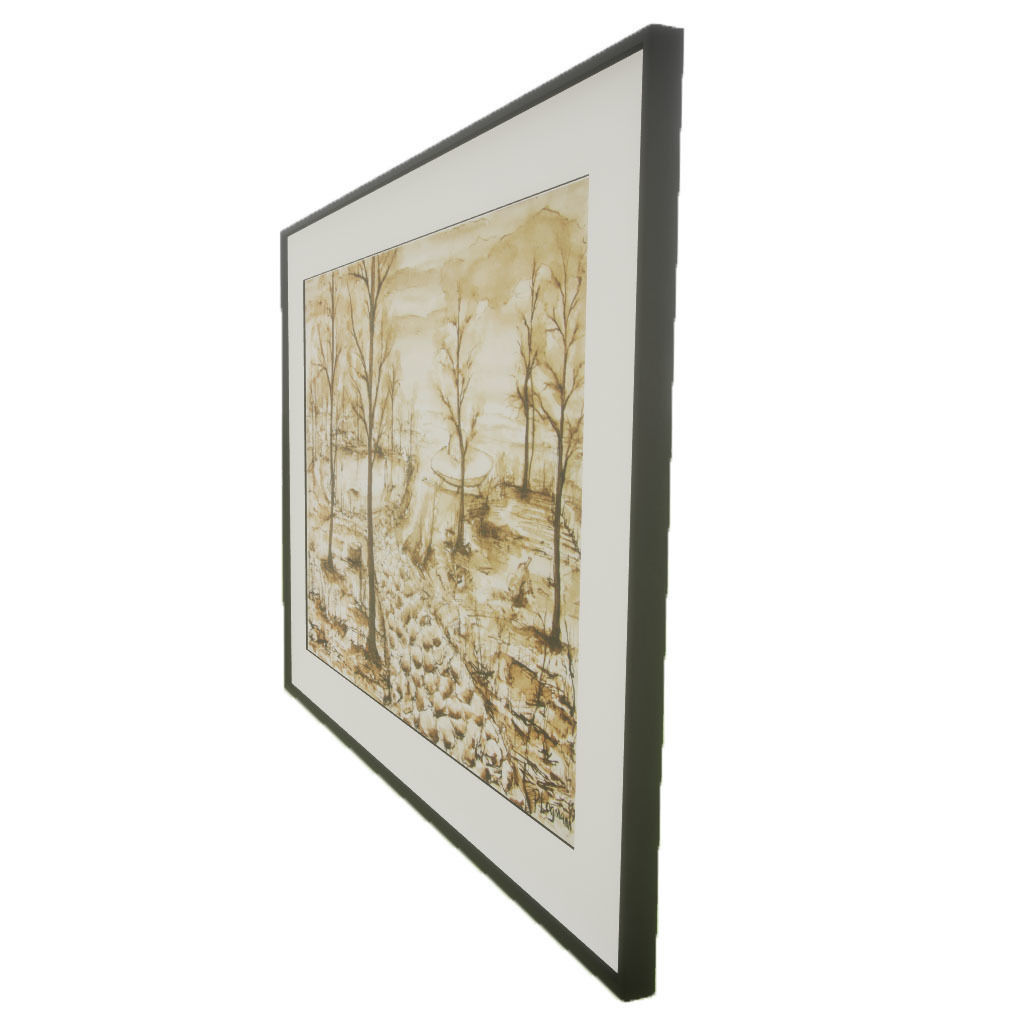 Picture Frame - World Low-poly 3D model_1