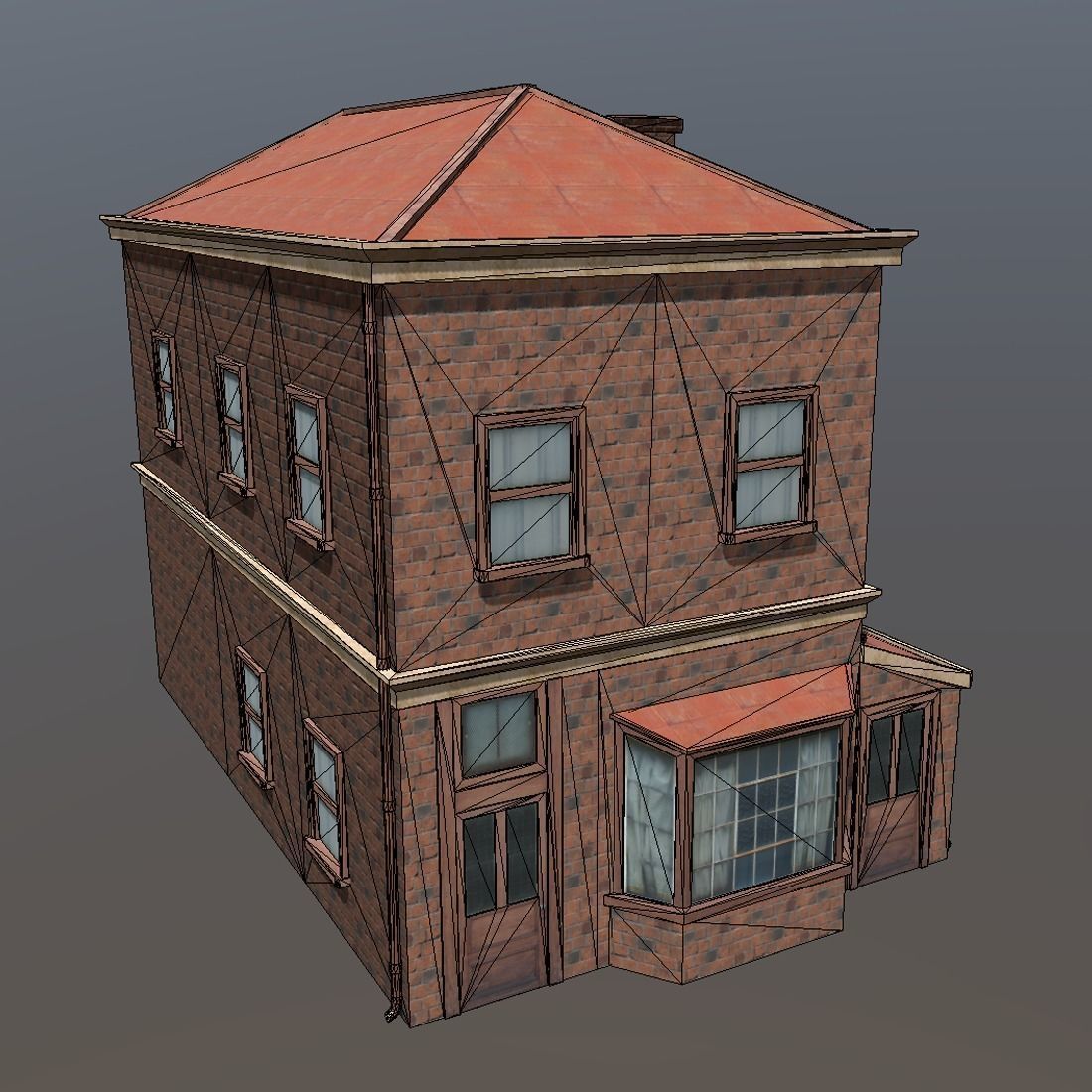 Old House Low-poly 3D model_5