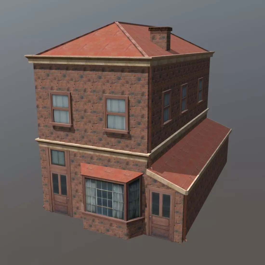 Old House Low-poly 3D model_0