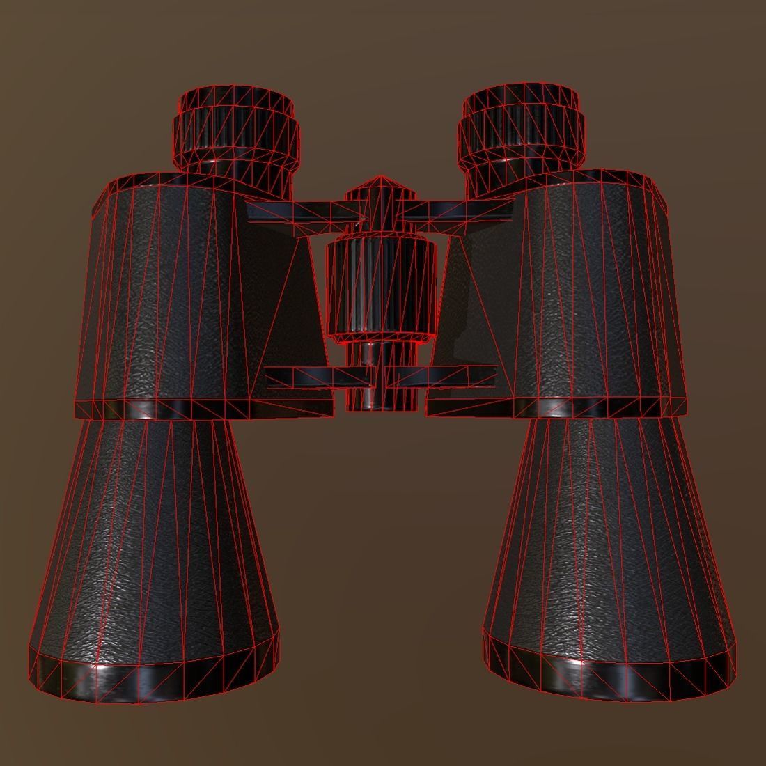 Binocular binoculars Low-poly 3D model_5