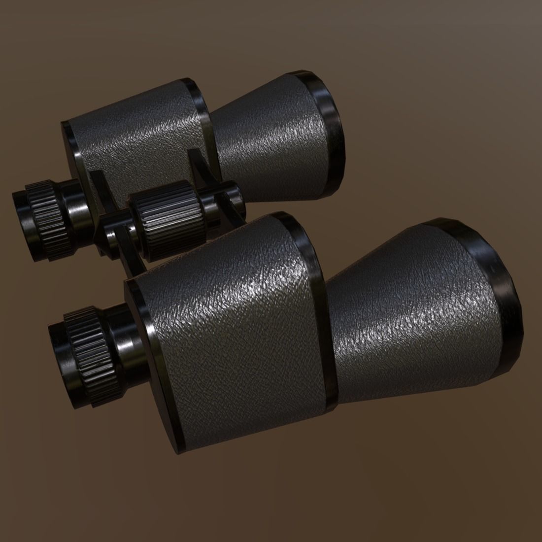 Binocular binoculars Low-poly 3D model_1