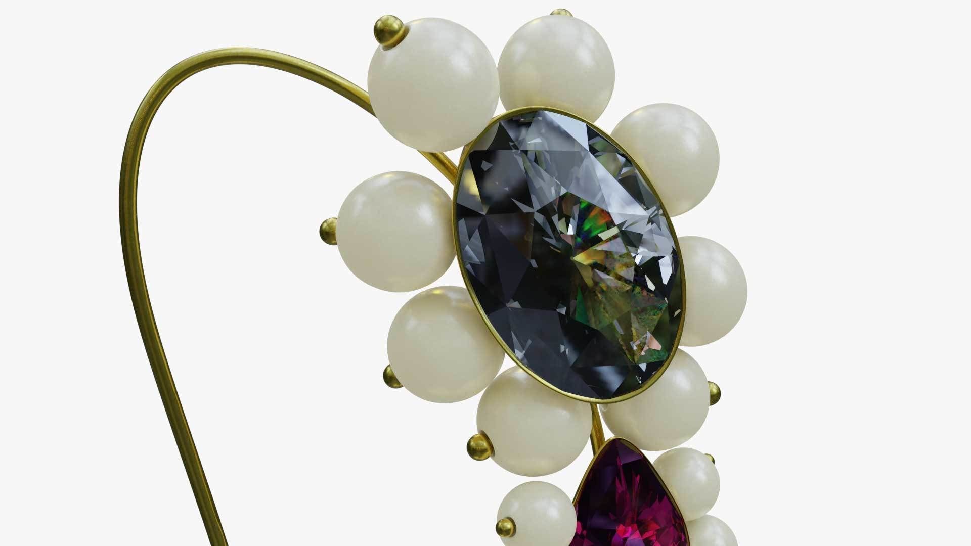 Nath Nose-jewel Low-poly 3D model_7