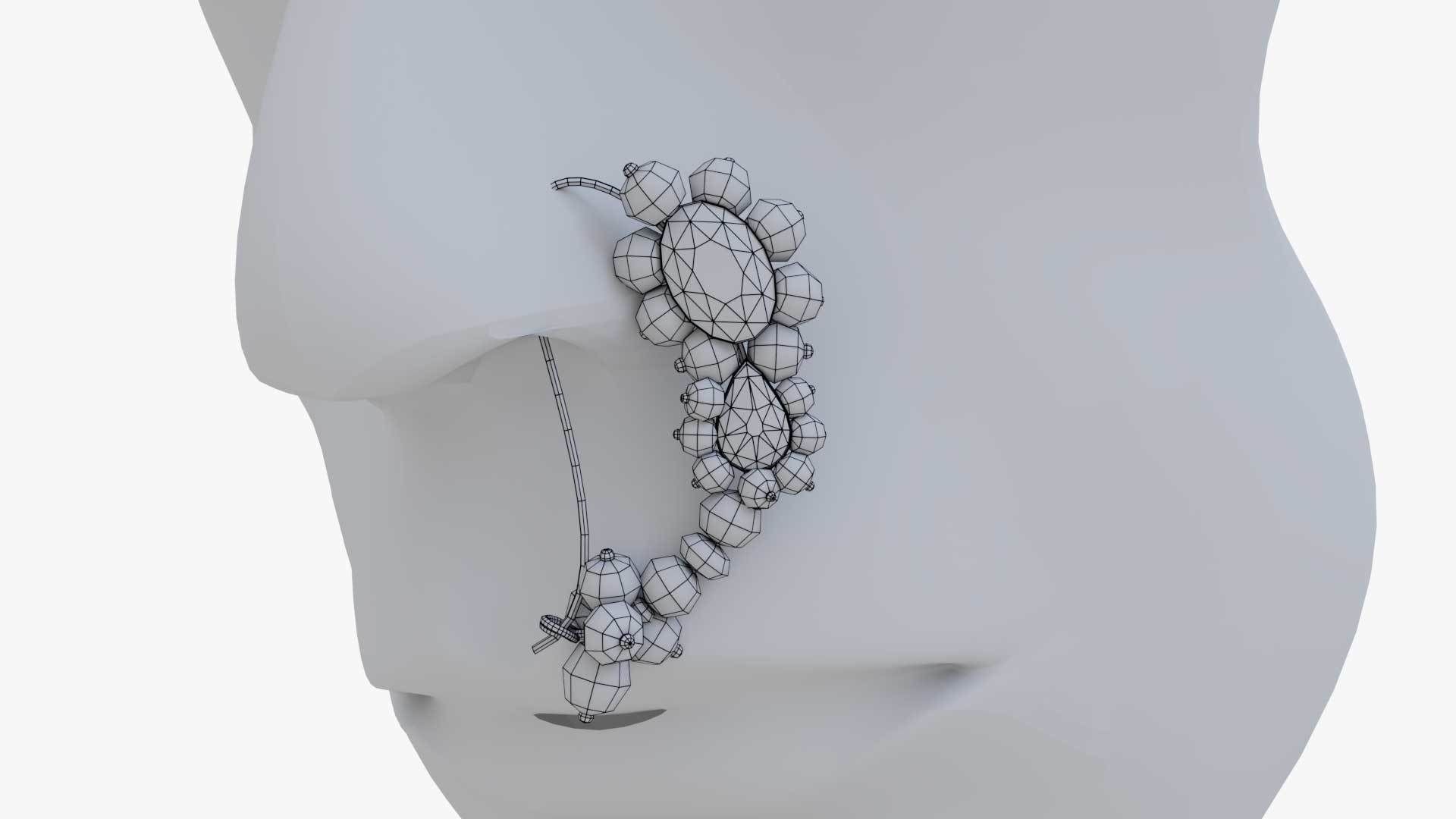 Nath Nose-jewel Low-poly 3D model_10