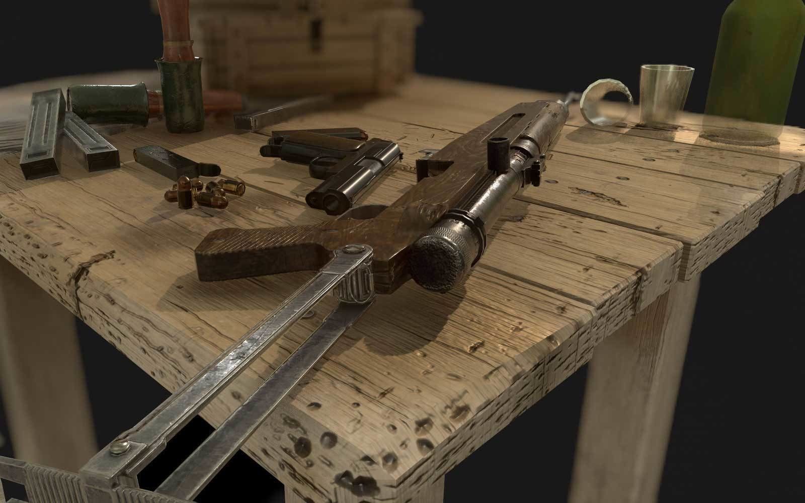 Hungarian Army Weapons from WW2 3D model_5