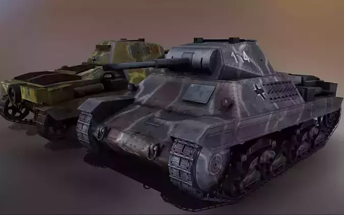 Carro Armato P26-40 Low-poly 3D model