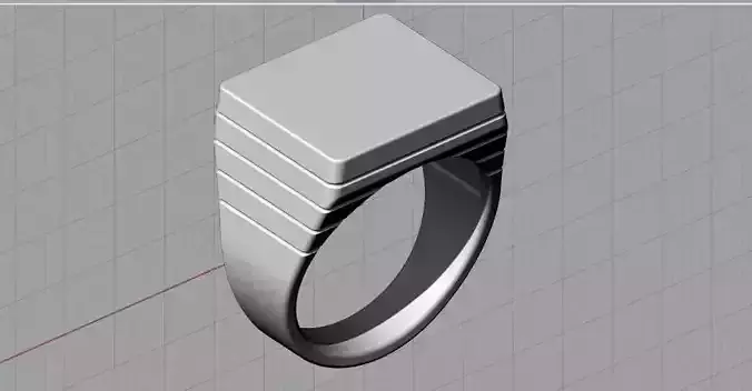 Mens Engravable Signet Ring 