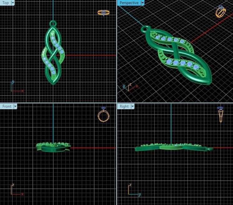 Pendant T01085 3D print model_2