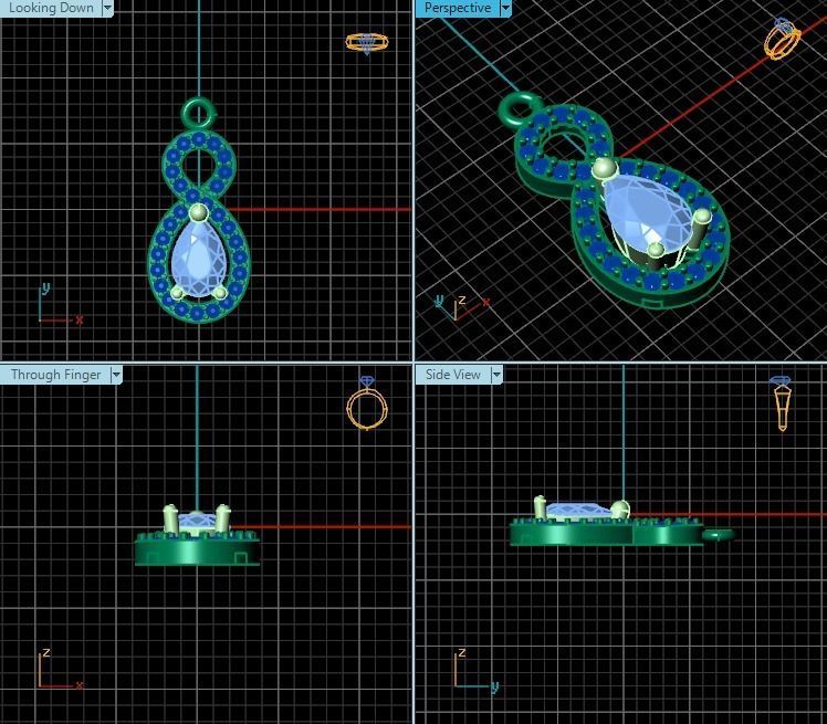 Pendant T01088 3D print model_2