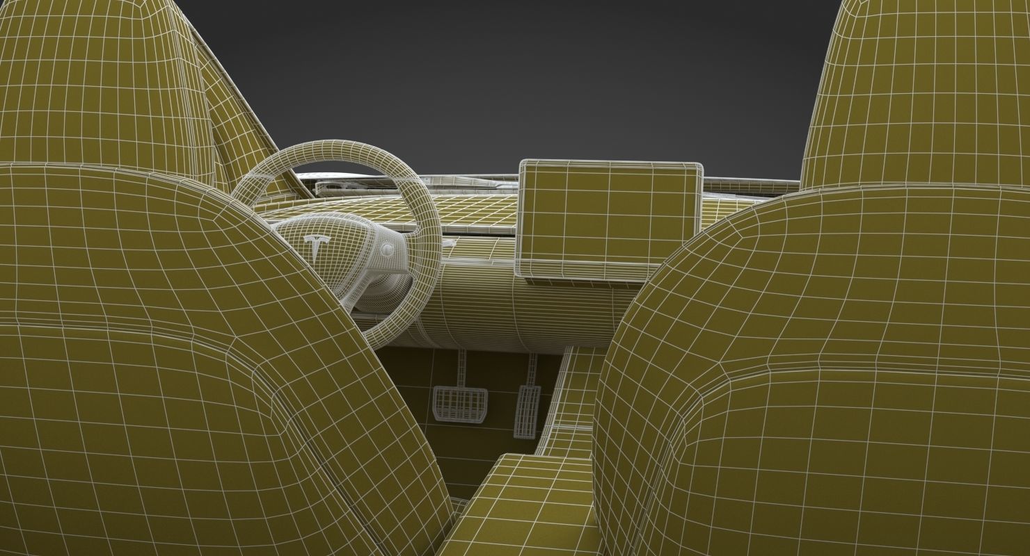 Tesla Model 3 Silver Metallic  3D model_25