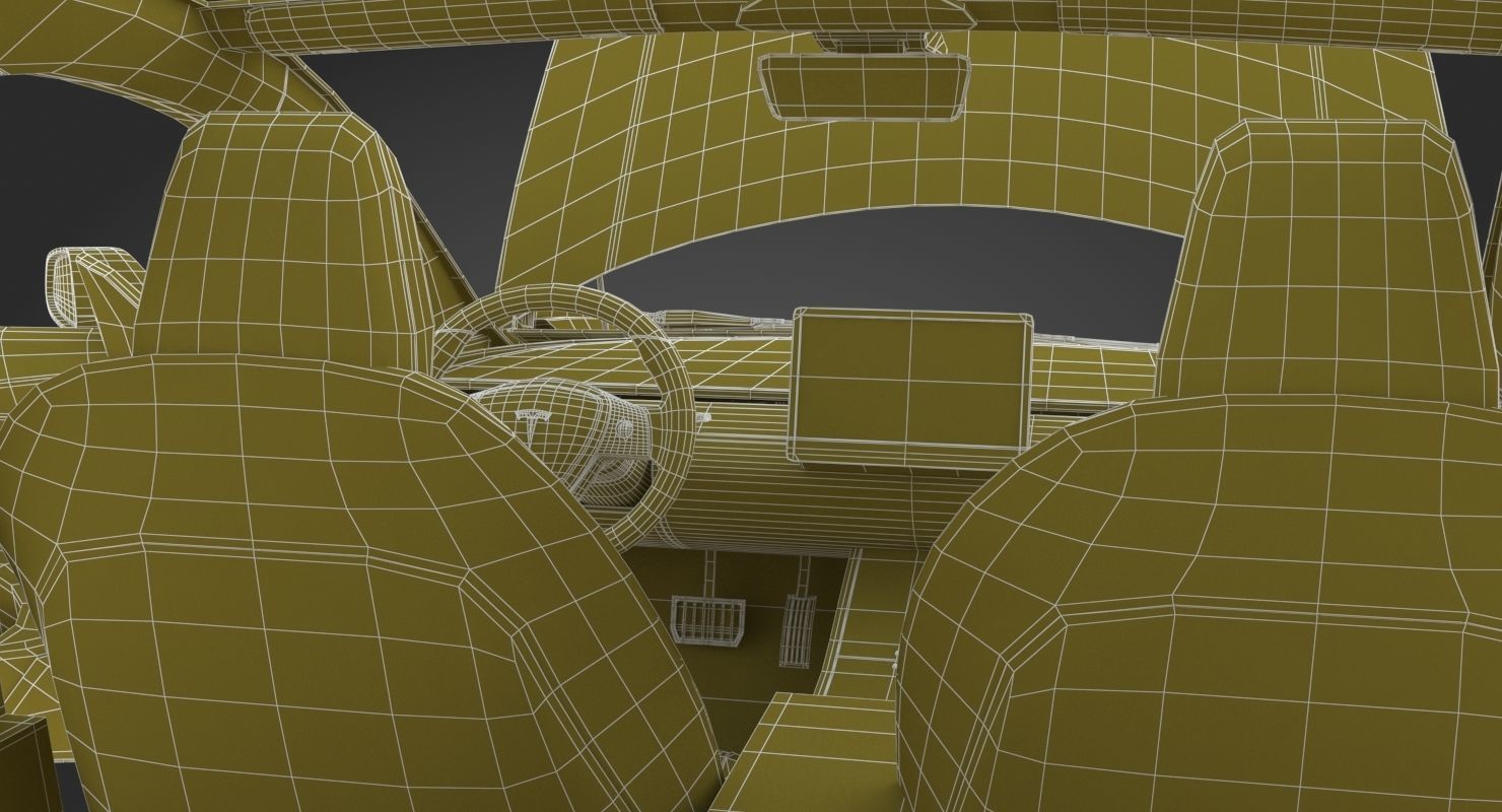 Tesla Model 3 Silver Metallic  3D model_35