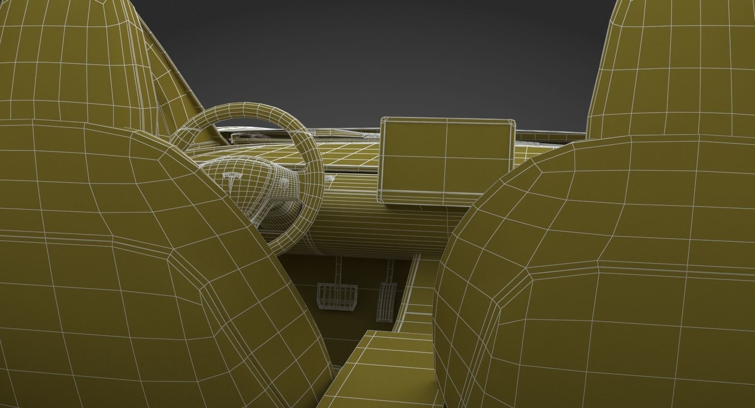 Tesla Model 3 Silver Metallic  3D model_27