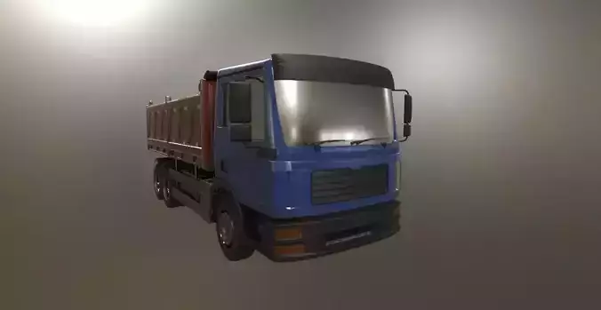 Truck 3D Model dump Low-poly 3D model
