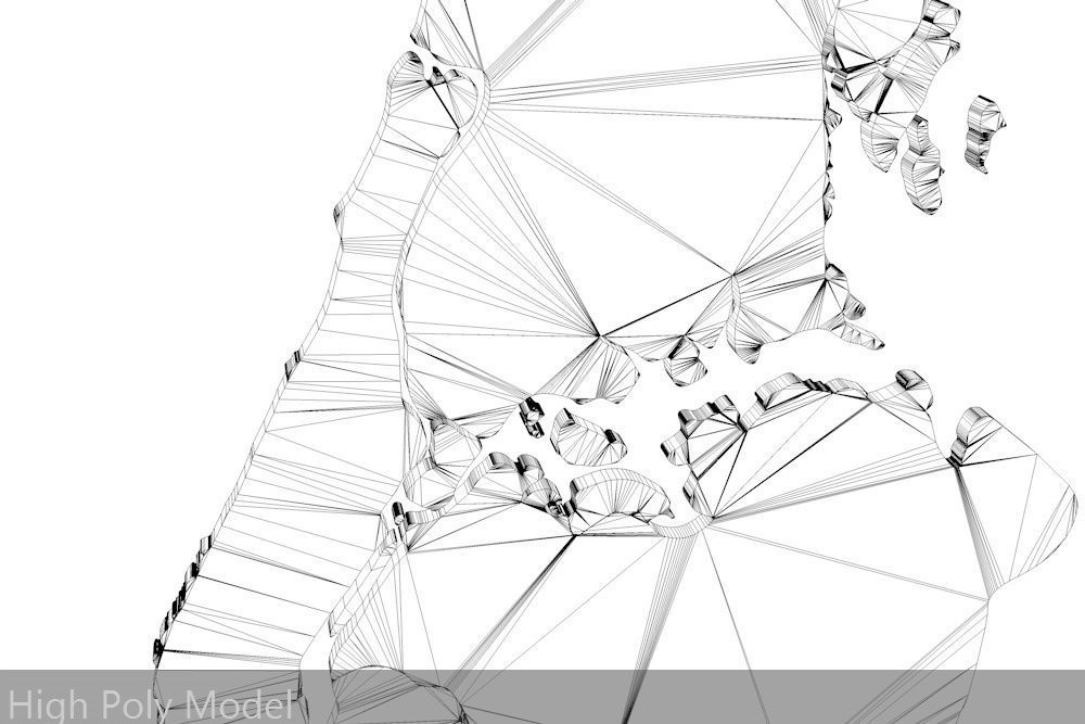 New York City 5 Boroughs Silhouettes Low Poly and High Poly Low-poly 3D model_3