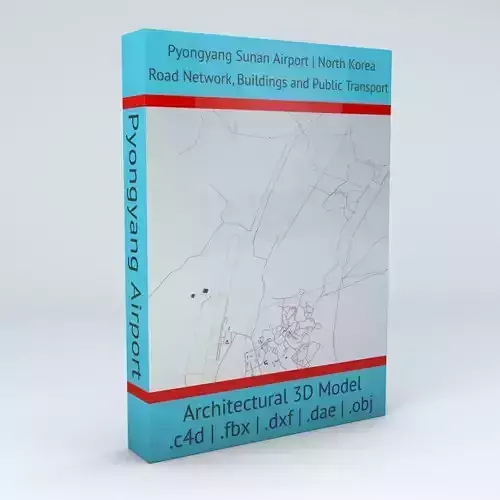 Pyongyang Sunan FNJ Airport Roads Buildings and Public Transport