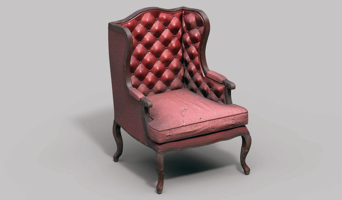 Old Chair 3D model 3