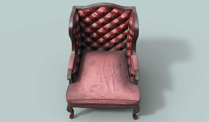 Old Chair 3D model 6