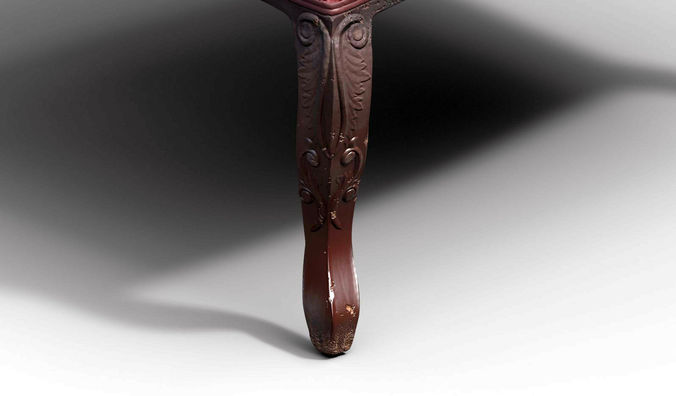 Old Chair 3D model 4