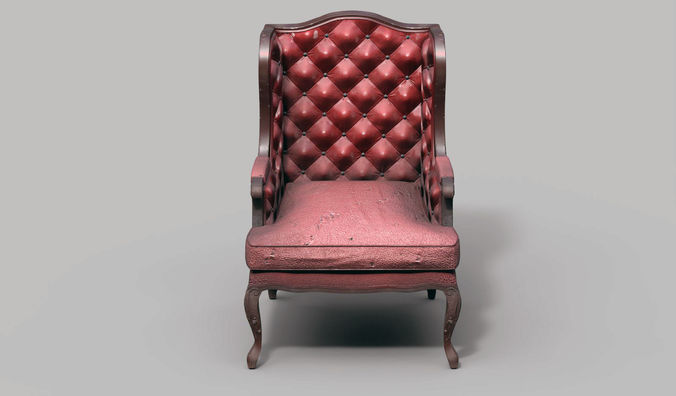 Old Chair 3D model 2