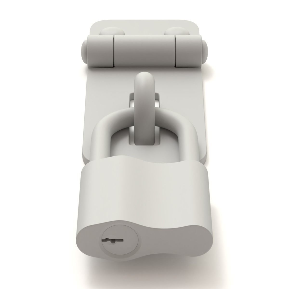 Latch with Padlock 3D model_6