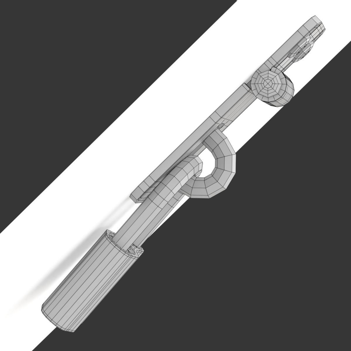 Latch with Padlock 3D model_9
