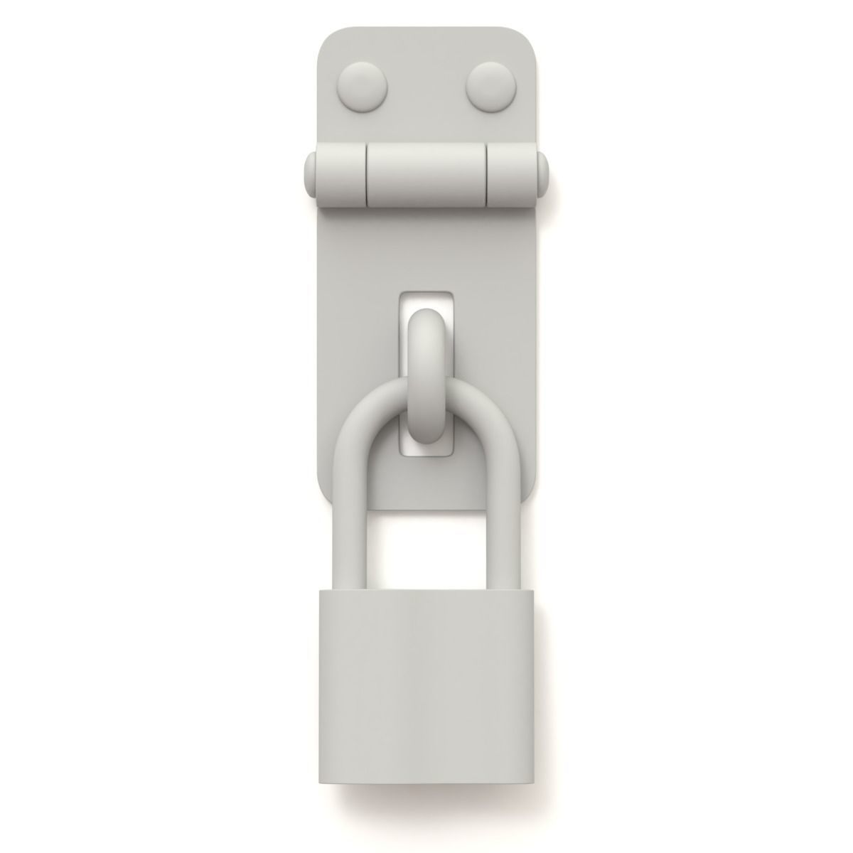 Latch with Padlock 3D model_7