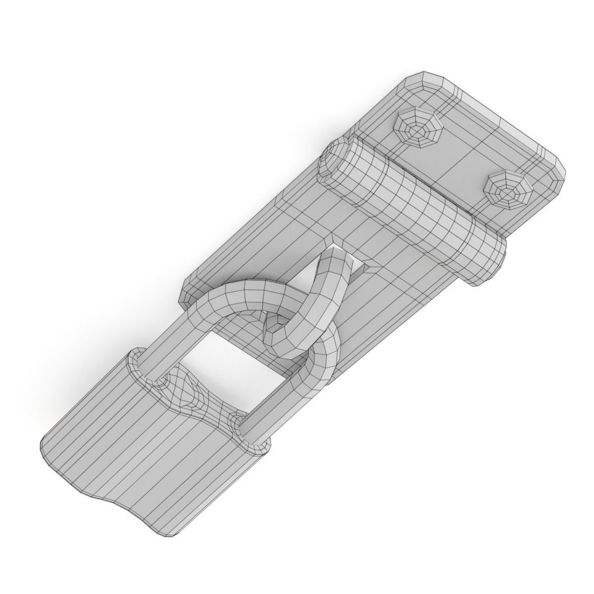 Latch with Padlock 3D model_10