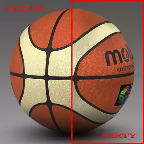 Basketball ball EBA bicolor Low-poly 3D model