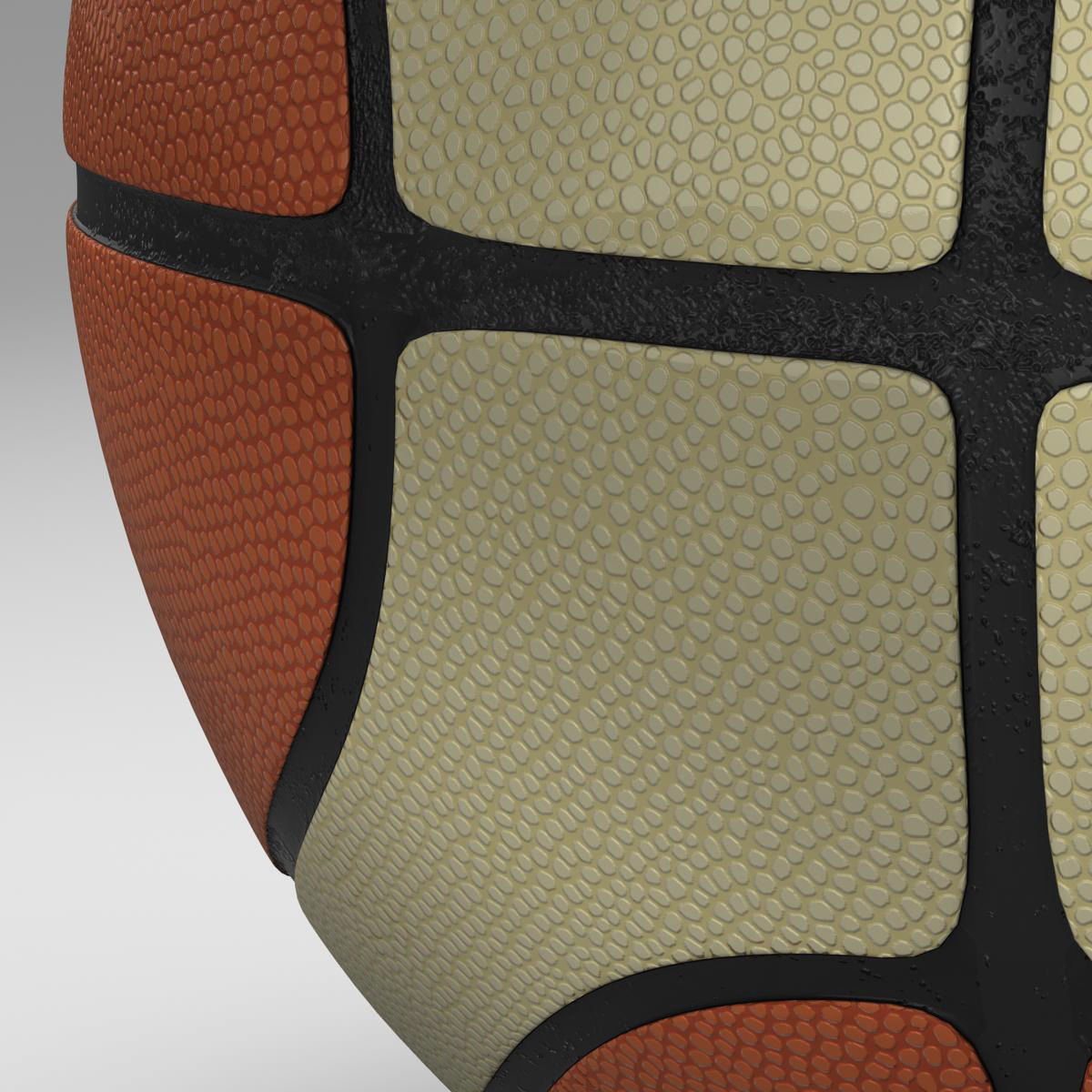 Basketball ball EBA bicolor Low-poly 3D model_3