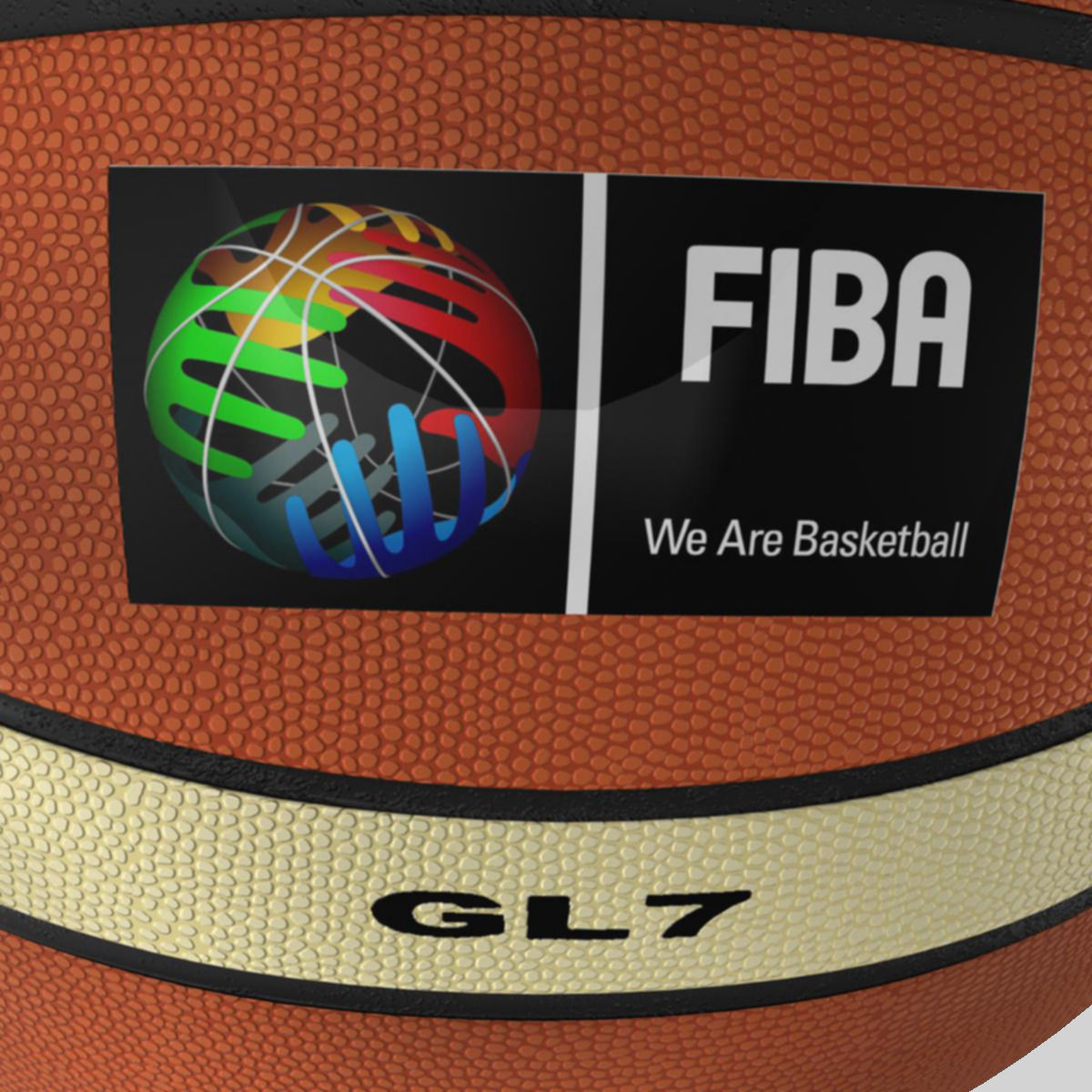 Basketball ball EBA bicolor Low-poly 3D model_4