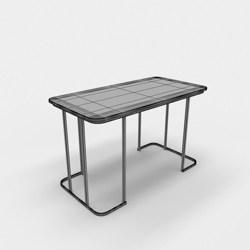 Marble Table 3D model_3