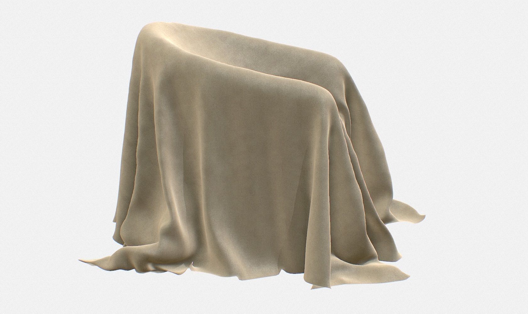 Fabric Cover V4 Low-poly 3D model_1