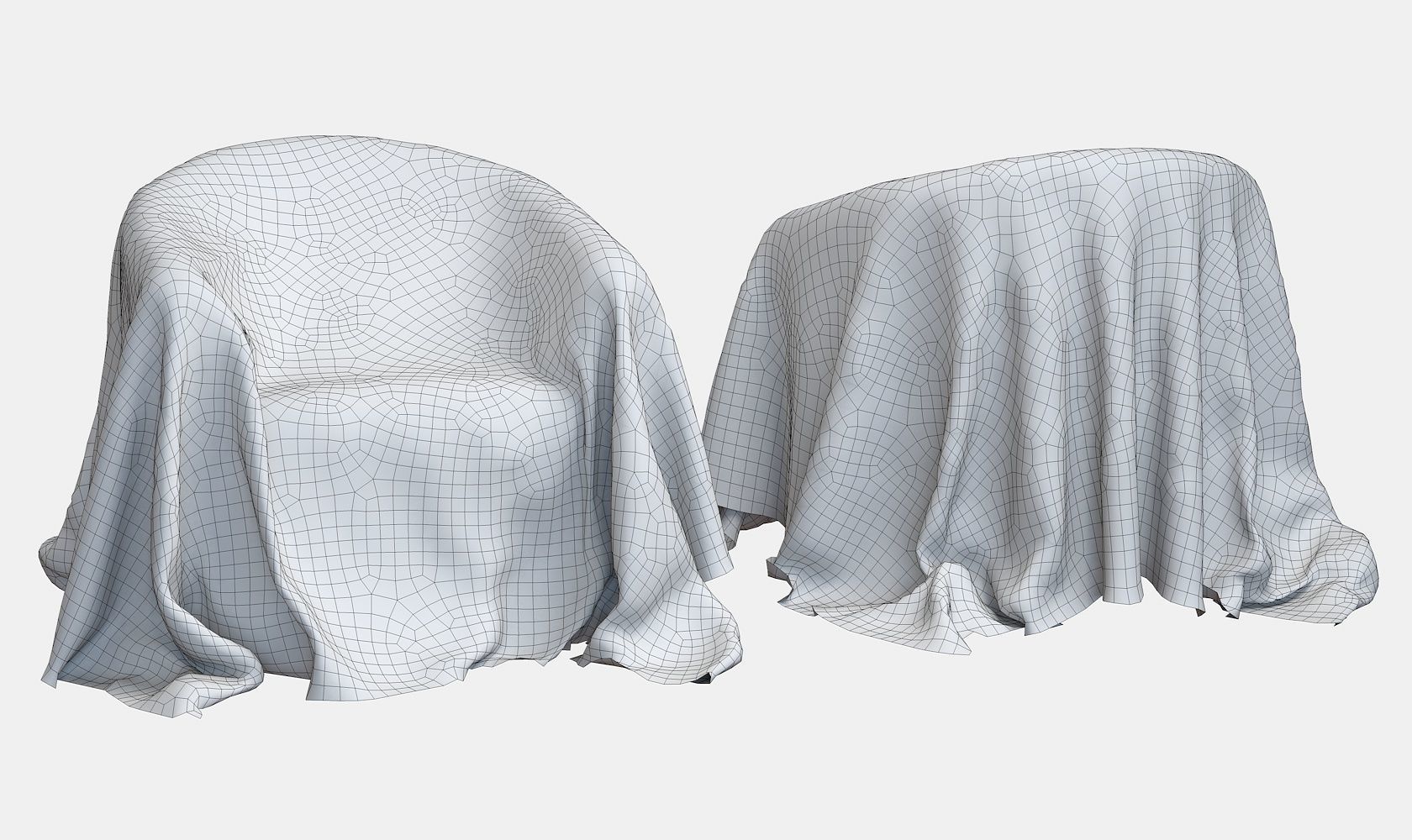 Fabric Cover V4 Low-poly 3D model_8