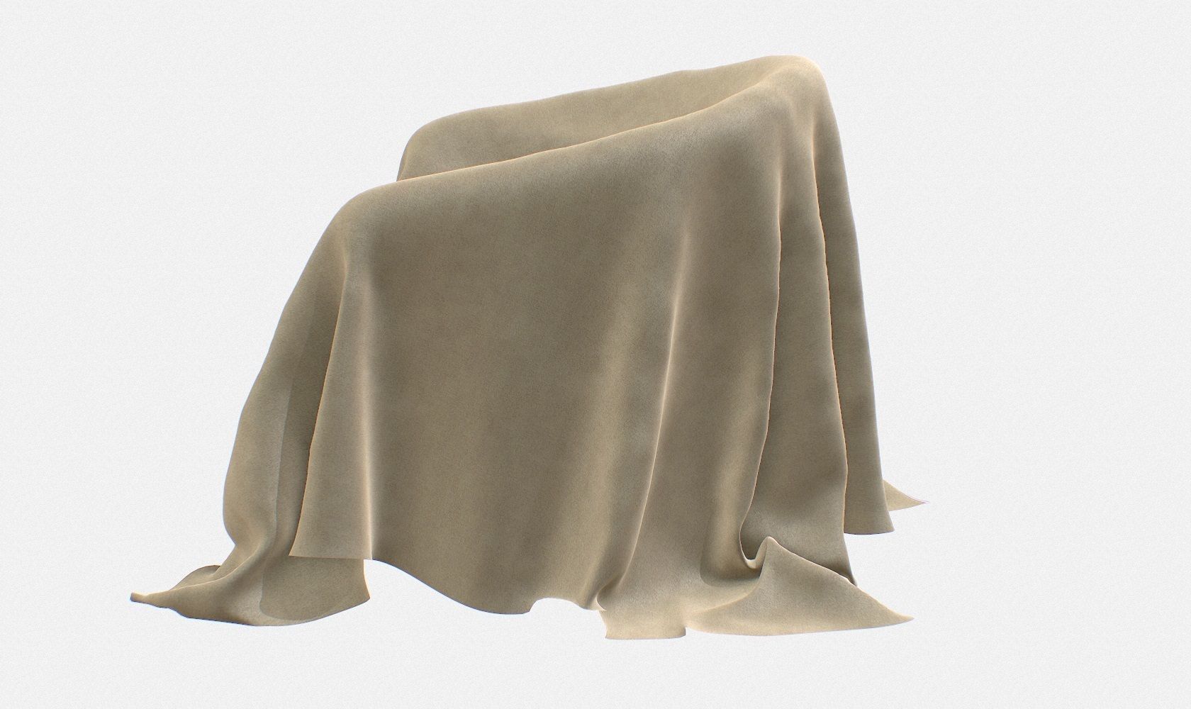 Fabric Cover V4 Low-poly 3D model_5