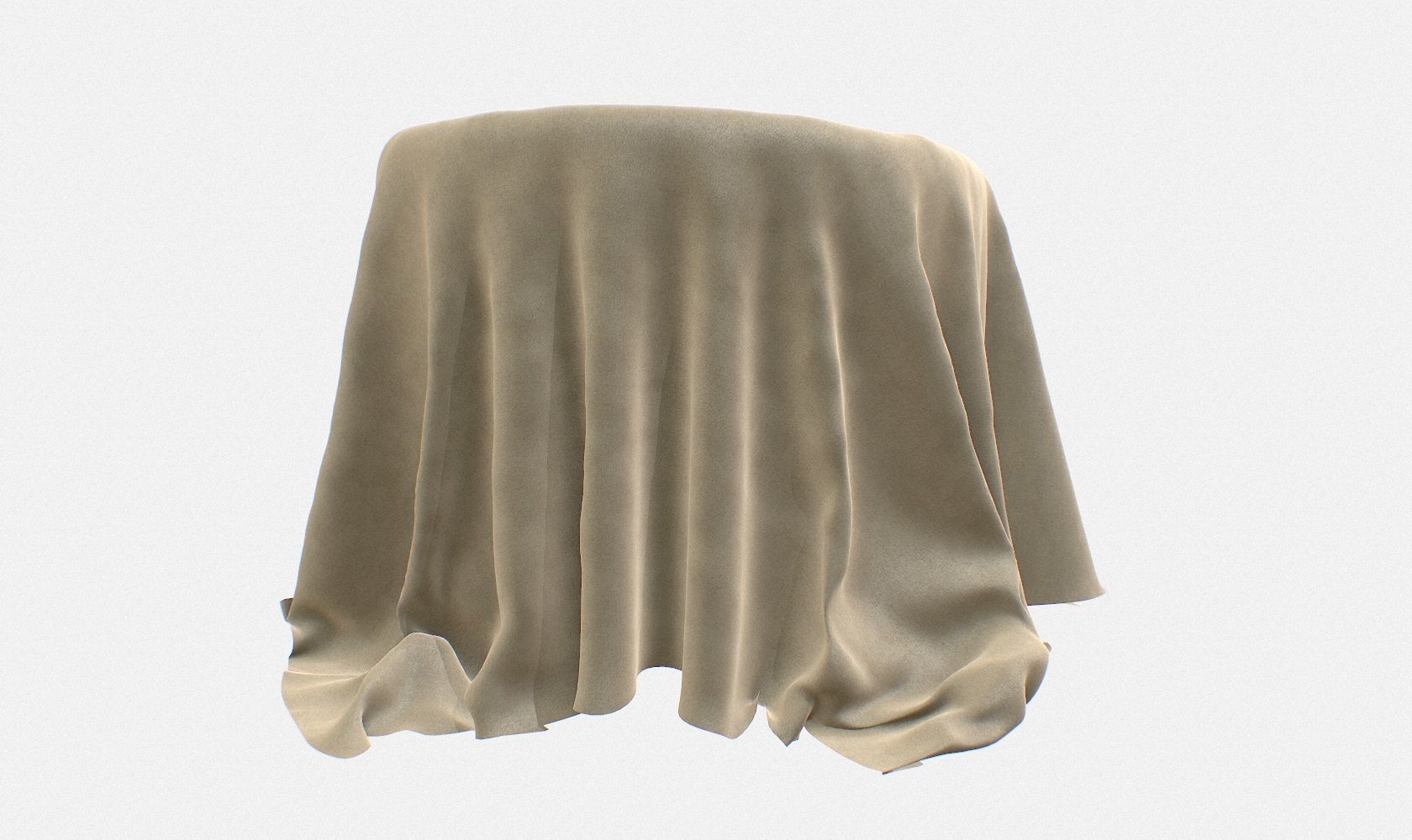 Fabric Cover V4 Low-poly 3D model_3