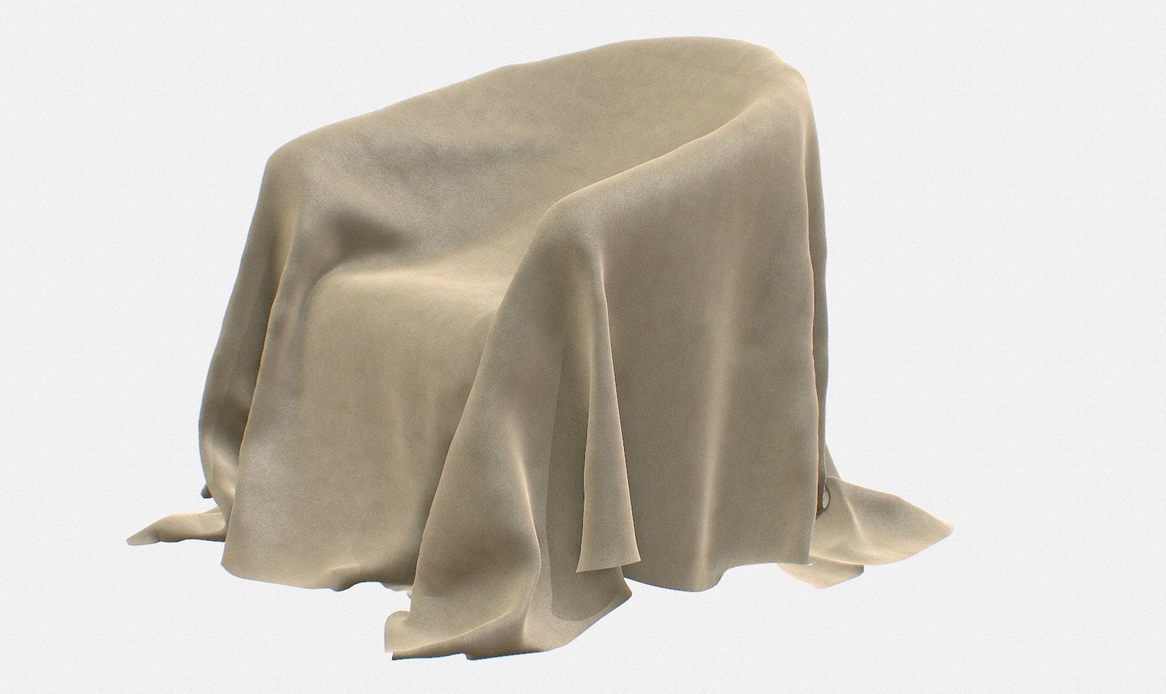 Fabric Cover V4 Low-poly 3D model_6