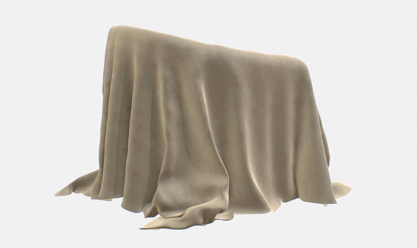 Fabric Cover V4 Low-poly 3D model_2