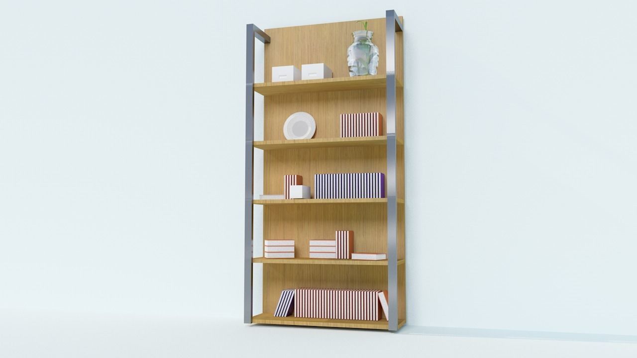 Book Shelf 3D model_1