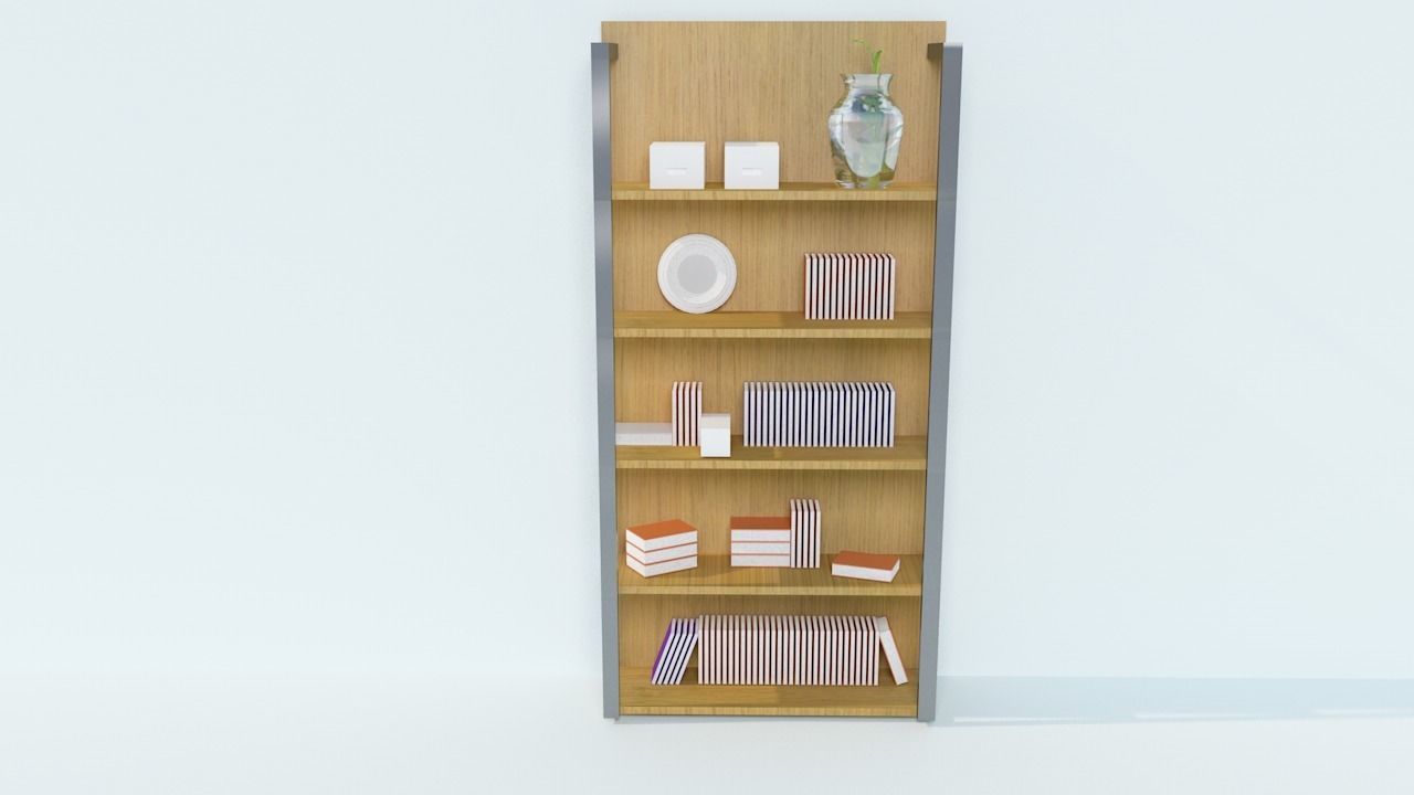 Book Shelf 3D model_2