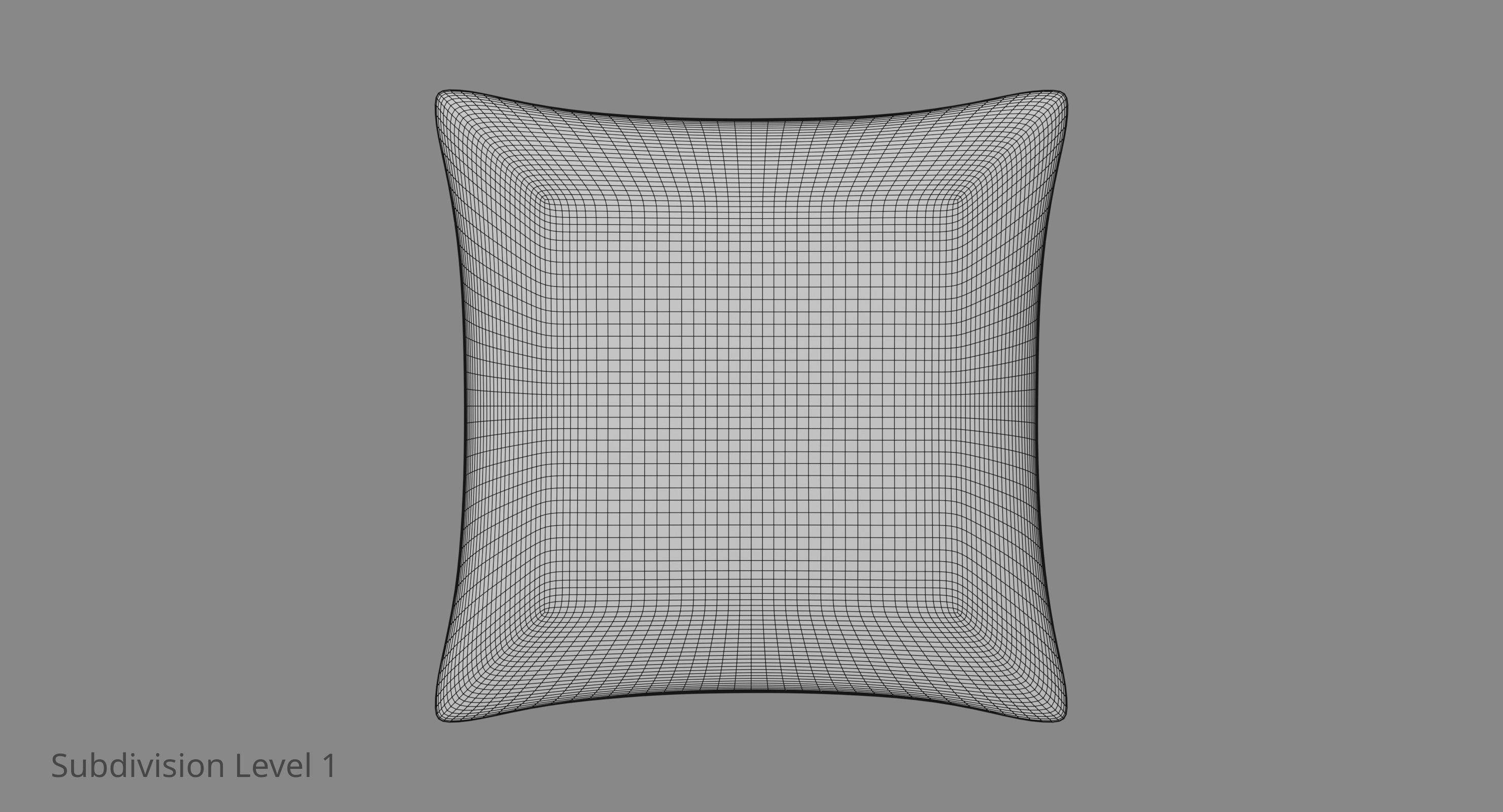 Throw Pillow with Simple Printed Pattern 3D model_5