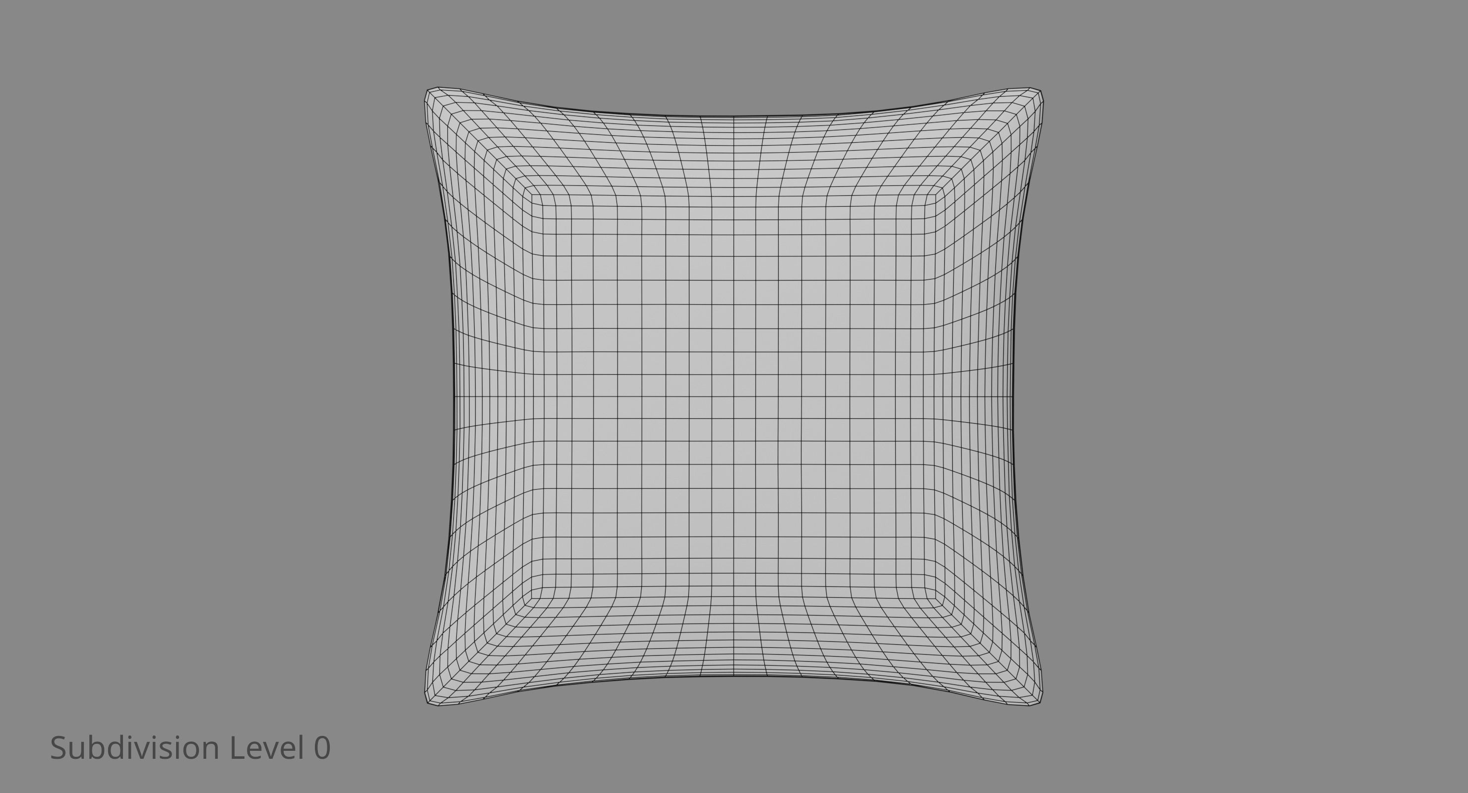 Throw Pillow with Simple Printed Pattern 3D model_4