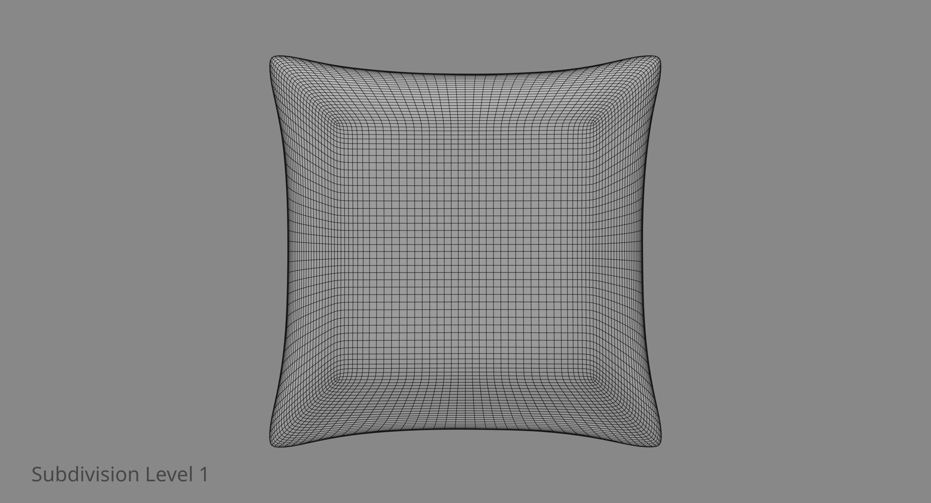Throw Pillow with Simple Printed Pattern 3D model_7