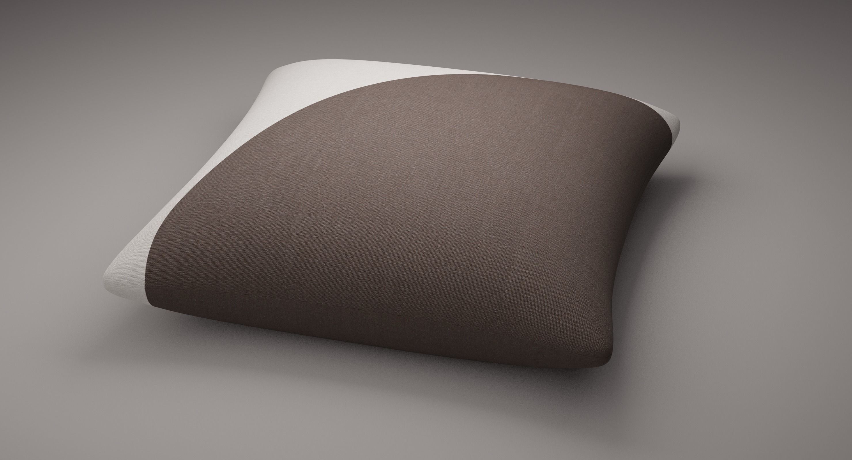 Throw Pillow with Simple Printed Pattern 3D model_1